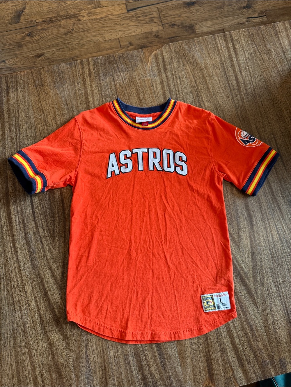 Houston Astros Mitchell & Ness Orange Cooperstown Collection Wild Pitch Jersey